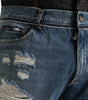 Dolce & Gabbana Blue Tattered Cotton Men Denim Jeans