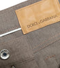 Dolce & Gabbana Brown Cotton Stretch Skinny Men Pants