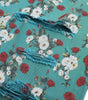 Dolce & Gabbana Blue Floral Print Skinny Cotton Denim Pants