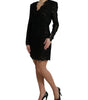 Dolce & Gabbana Black Bodycon Lace Cotton Sheath Mini Dress