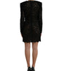 Dolce & Gabbana Black Bodycon Lace Cotton Sheath Mini Dress