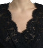 Dolce & Gabbana Black Bodycon Lace Cotton Sheath Mini Dress