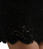 Dolce & Gabbana Black Bodycon Lace Cotton Sheath Mini Dress