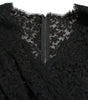 Dolce & Gabbana Black Bodycon Lace Cotton Sheath Mini Dress