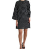 Dolce & Gabbana Black White Polka Dot Nylon Shift Mini Dress