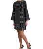Dolce & Gabbana Black White Polka Dot Nylon Shift Mini Dress