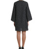 Dolce & Gabbana Black White Polka Dot Nylon Shift Mini Dress