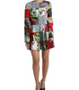Dolce & Gabbana Multicolor Floral Patchwork Shift Mini Dress