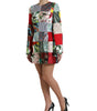Dolce & Gabbana Multicolor Floral Patchwork Shift Mini Dress