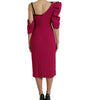 Dolce & Gabbana Purple Flower Embellished One Shoulder Dress