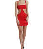 Dolce & Gabbana Red Cutout Nylon Sheath Sleeveless Mini Dress