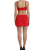 Dolce & Gabbana Red Cutout Nylon Sheath Sleeveless Mini Dress
