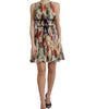 Dolce & Gabbana Beige Floral Sleeveless A-line Mini Dress