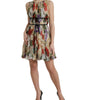 Dolce & Gabbana Beige Floral Sleeveless A-line Mini Dress