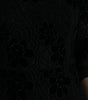 Dolce & Gabbana Black Floral Lace Cotton Bodycon Dress