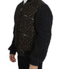 Dolce & Gabbana Black Sequined Goatskin Jacket