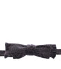 Dolce & Gabbana Gray Black Wool Bow Tie