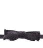 Dolce & Gabbana Gray Black Wool Bow Tie