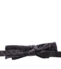 Dolce & Gabbana Gray Black Wool Bow Tie