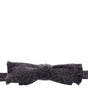 Dolce & Gabbana Gray Black Wool Silk Bow Tie