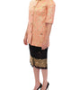 Dolce & Gabbana Pink Silk Brocade Crystal Jacket Coat