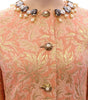 Dolce & Gabbana Pink Silk Brocade Crystal Jacket Coat