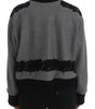 Dolce & Gabbana Elegant Gray Cashmere Blend Lace Sweater