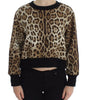 Dolce &amp; Gabbana Elegant Leopard Print Short Sweater Top