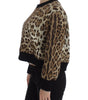 Dolce &amp; Gabbana Elegant Leopard Print Short Sweater Top