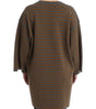Dolce &amp; Gabbana Yellow &amp; Gray Striped Oversized Sweater