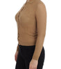 Dolce & Gabbana Beige Knitted Cotton Polo Cardigan Sweater