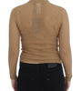 Dolce & Gabbana Beige Knitted Cotton Polo Cardigan Sweater