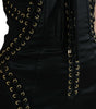 Dolce & Gabbana Black Bustier Corset Lace Bodycon Midi Dress