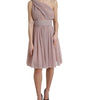 Dolce & Gabbana Pink One Shoulder Pleated Lame Tulle Dress