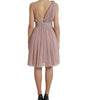 Dolce & Gabbana Pink One Shoulder Pleated Lame Tulle Dress