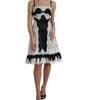 Dolce & Gabbana Black White Lace See Through A-Line Sleeveless Dress