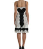 Dolce & Gabbana Black White Lace See Through A-Line Sleeveless Dress