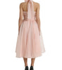 Dolce & Gabbana Pink Silk Chiffon Halter A-line Pleated Midi Dress