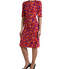 Dolce & Gabbana Multicolor Floral Poppy Print Sheath Dress