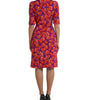 Dolce & Gabbana Multicolor Floral Poppy Print Sheath Dress