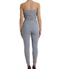 Dolce & Gabbana Gray Nylon Strapless Bodycon Jumpsuit Dress