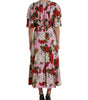 Dolce & Gabbana Multicolor Floral Crystal Embellished A-line Dress
