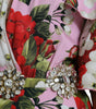 Dolce & Gabbana Multicolor Floral Crystal Embellished A-line Dress