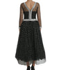 Dolce & Gabbana Black Crystal Embellished A-line Gown Dress