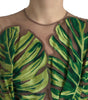 Dolce & Gabbana Green Banana Leaf Sleeveless Long Maxi Dress