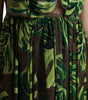 Dolce & Gabbana Green Banana Leaf Sleeveless Long Maxi Dress