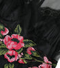 Dolce & Gabbana Black Floral Embroidery Mesh Tulle Gown Dress