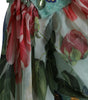 Dolce & Gabbana Blue Floral Print Tiered Long Maxi Dress