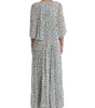 Dolce & Gabbana White Polka Dot A-line Pleated Maxi Dress