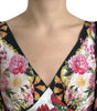 Dolce & Gabbana Multicolor Floral Print Silk Twill Gown Dress